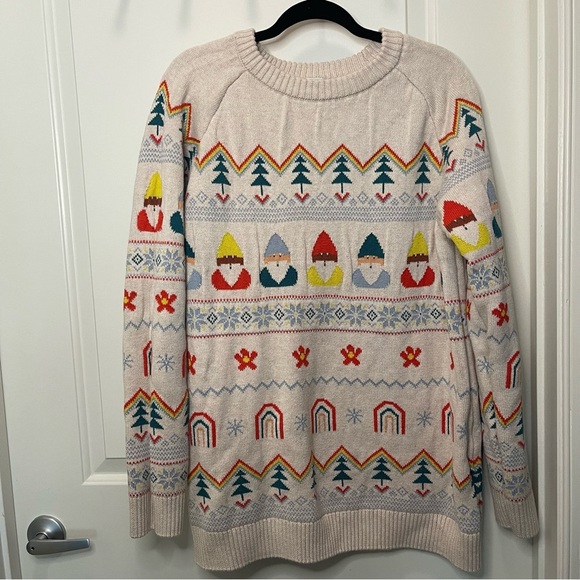 Hanna Andersson Festive Cream Sweater 100% Cotton - Picture 1 of 3